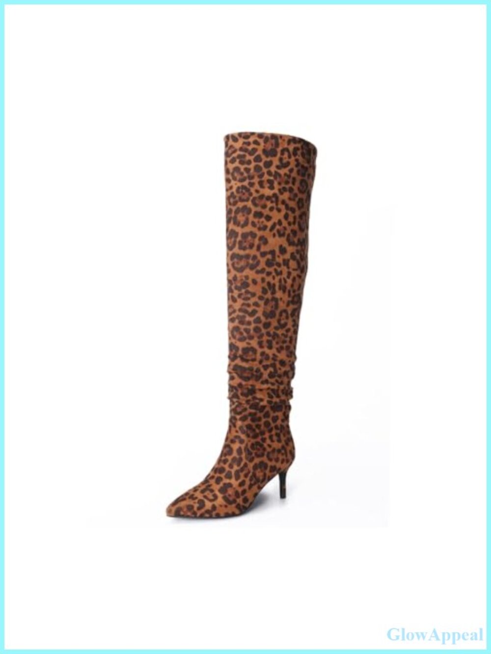 Women's Pointed Toe Stiletto Over the Knee Faux Leather Boots